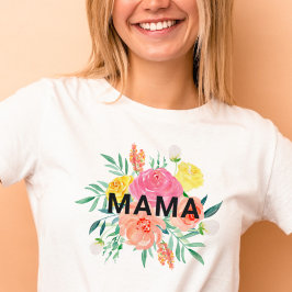 Hübsche Aquarellblume MAMA Mama T-Shirt