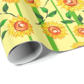 Hübsche Aquarellblumen Blätter Stalks Geschenk Geschenkpapier (Rolleneckpunkt)