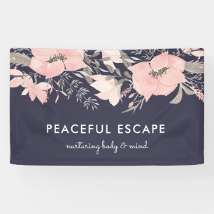 Hübsche Aquarellblüte und Marine Banner