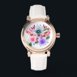 Hübsche AquarellblütenBouquet Armbanduhr<br><div class="desc">Hübsche Aquarellkunst</div>