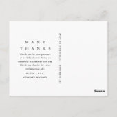 Hübsche Aquarellblütendusche Danke Postkarte (Rückseite)