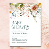 Hübsche Aquarellblütendusche Einladung