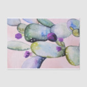 Hübsche Aquarellblütenkaktus Seidenpapier (Vorderseite)