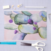 Hübsche Aquarellblütenkaktus Seidenpapier (Handwerk)