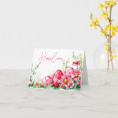 Hübsche Aquarelleier - Ostereier Karte (Gelbe Blume)