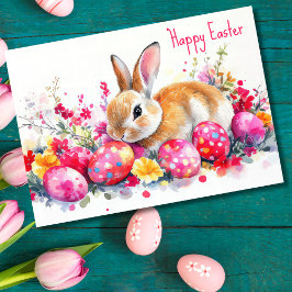 Hübsche Aquarelleier - Ostereier Karte