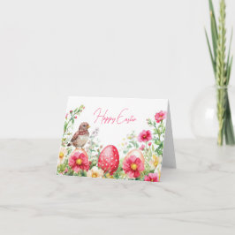 Hübsche Aquarelleier - Ostereier Karte