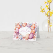 Hübsche Aquarelleier Ostereier Urlaubskarte Karte (Gelbe Blume)