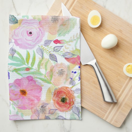 Hübsche Aquarellfarbe abstrakt Geschirrtuch (Viertel Falte)