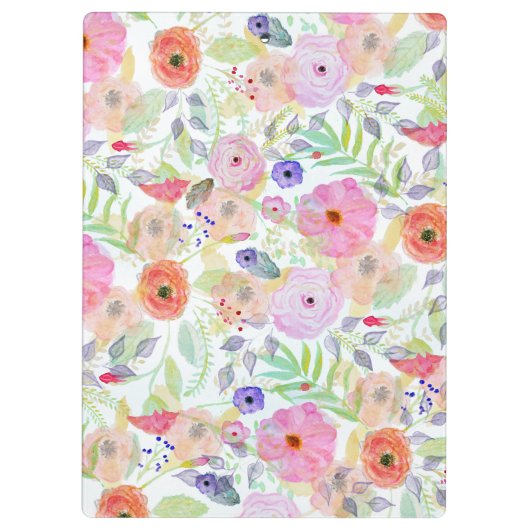 Hübsche Aquarellfarbe abstrakt Klemmbrett (Rückseite)