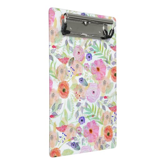 Hübsche Aquarellfarbe abstrakt Mini Klemmbrett (Schrägansicht)