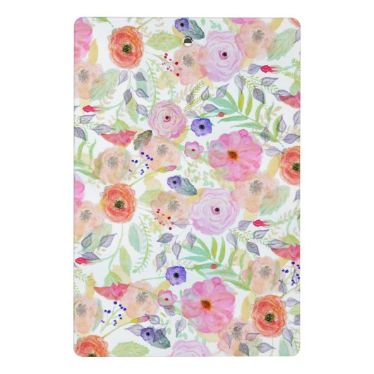 Hübsche Aquarellfarbe abstrakt Mini Klemmbrett (Rückseite)