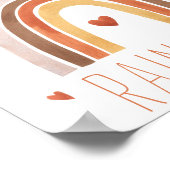 Hübsche Aquarellfarbe Folgen Sie Ihrem Regenbogen Poster (Ecke)