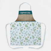Hübsche Aquarellfarbe Personalisiert Vorname Schürze (Vorderseite)