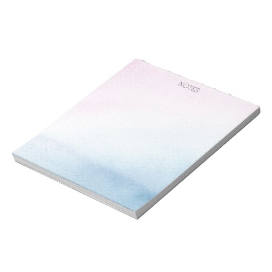 Hübsche Aquarellfarbe Rosa blaue Pastellfarbe Note Notizblock (Rotiert)