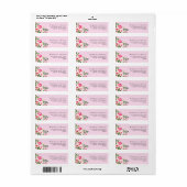 Hübsche Aquarellfarbe Rosa Rücksendeadresse (Vorne)
