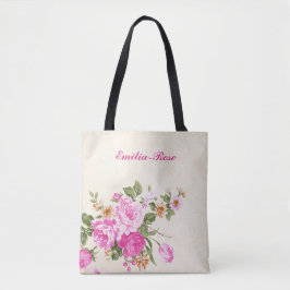 Hübsche Aquarellfarbe Rosen Girly Floral Tasche