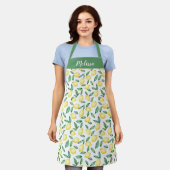 Hübsche Aquarellfarbe Zitrusfrüchte Personalisiert Schürze (Getragen)