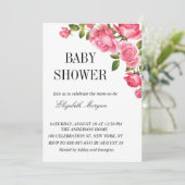 Hübsche Aquarellfarben Blume Garden Kinderdusche Einladung (Stehend Vorderseite)