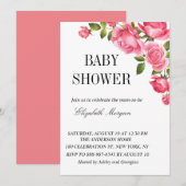 Hübsche Aquarellfarben Blume Garden Kinderdusche Einladung (Vorne/Hinten)