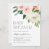 Hübsche Aquarellfarben Blume Garden Kinderdusche Einladung (Vorderseite)