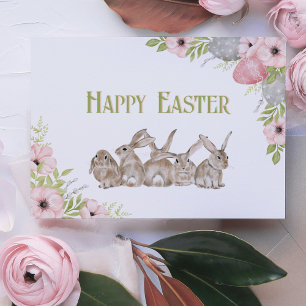 Hübsche Aquarellfarben-Blume und Ostern Feiertagspostkarte