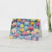 Hübsche Aquarellfarben-Blumenkarte Feiertagskarte (Rückseite)