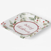 Hübsche Aquarellfarben, Holy und Berries Pappteller (Gewinkelt)