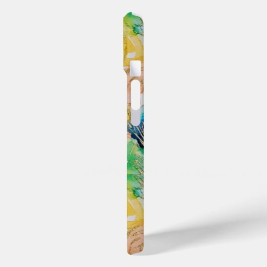 Hübsche Aquarellfarben mit Goldakzenten Case-Mate iPhone Hülle (Rückseite / Links)