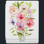 Hübsche Aquarellfarben mit Namen iPad Hülle<br><div class="desc">Dieses schöne iPad Cover besticht durch einen handbemalten Bouquet mit Aquarellfarben-Wildblumen. Die Farbtöne Rot,  Rosa,  lila,  Blau,  Grün,  Pfirsich und eine Vielzahl anderer Farbtöne sind hier zu finden. Das hübsche feminine Design ist perfekt für jede Frau,  und ihr Name ist in elegantem Schriftsatz ganz unten.</div>