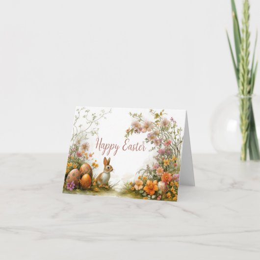 Hübsche Aquarellfarben Ostern Eizellkarte Karte (Vorderseite)