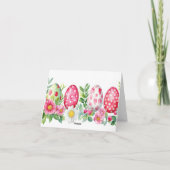 Hübsche Aquarellfarben Ostern Eizellkarte Karte (Rückseite)