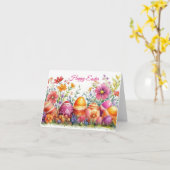 Hübsche Aquarellfarben Ostern Eizellkarte Karte (Gelbe Blume)