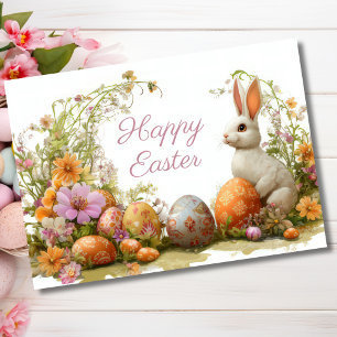 Hübsche Aquarellfarben Ostern Eizellkarte Karte