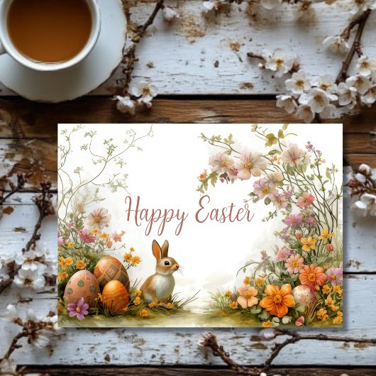 Hübsche Aquarellfarben Ostern Eizellkarte Karte