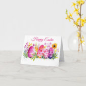 Hübsche Aquarellfarben Ostern Eizellkarte Karte (Gelbe Blume)