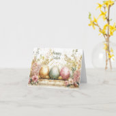 Hübsche Aquarellfarben Ostern Eizellkarte Karte (Gelbe Blume)