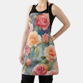 Hübsche Aquarellfarben-Rose Blumendesign Schürze (InSitu)