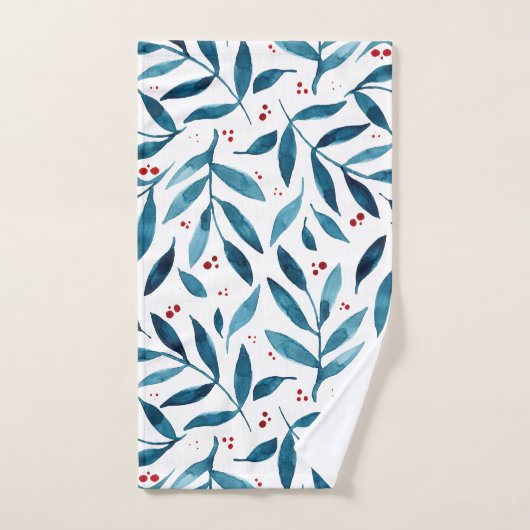 Hübsche Aquarellfarben - Türkis und Rot Badhandtuch Set (Handtuch)