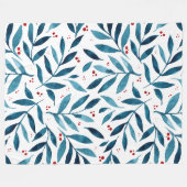 Hübsche Aquarellfarben - Türkis und Rot Fleecedecke (Vorderseite (Horizontal))