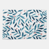 Hübsche Aquarellfarben - Türkis und Rot Geschirrtuch (Horizontal)