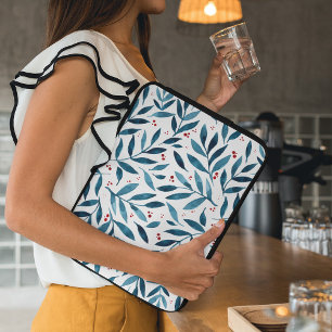 Hübsche Aquarellfarben - Türkis und Rot Laptopschutzhülle