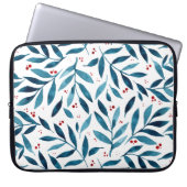 Hübsche Aquarellfarben - Türkis und Rot Laptopschutzhülle (Vorderseite)