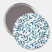 Hübsche Aquarellfarben - Türkis und Rot Magnet (Vorderseite/Rückseite)