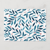 Hübsche Aquarellfarben - Türkis und Rot Postkarte (Vorderseite)