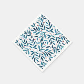 Hübsche Aquarellfarben - Türkis und Rot Serviette (Ecke)