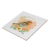 Hübsche Aquarellfarben und Wildblume Fliese (Seite)