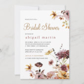 Hübsche Aquarellfarben-Wildblumen Blumenstrauß-Bra Einladung (Vorderseite)