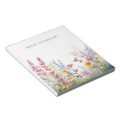Hübsche Aquarellfarben-Wildblumen Notepad Notizblock (angewinkelt)