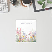 Hübsche Aquarellfarben-Wildblumen Notepad Notizblock